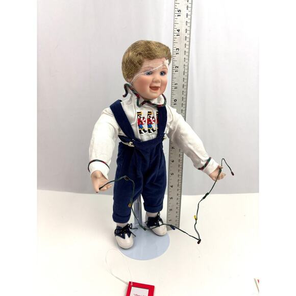 VTG Ashton Drake Galleries Patrick Porcelain Boy Doll 1995 Stand Original #93222 - Picture 4 of 16